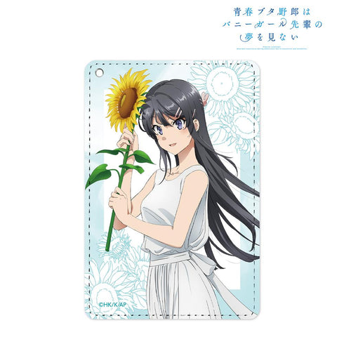 『青春ブタ野郎はバニーガール先輩の夢を見ない』描き下ろしイラスト 桜島麻衣 ひまわりと白いワンピースver. 1ポケットパスケース【202509再販】